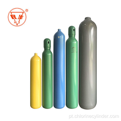 Empty refill  seamless 40liter  oxygen gas cylinder with  cga540 valve for ISO9809 standards